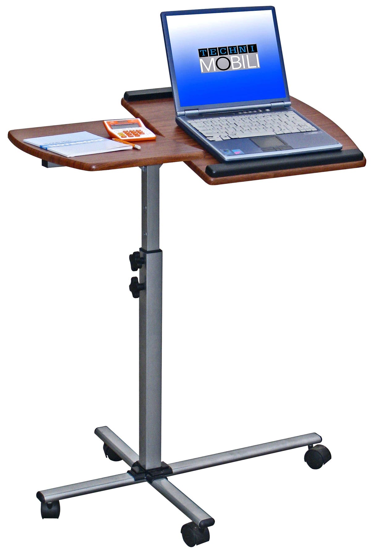 Adjustable Laptop Cart Mahogany E165