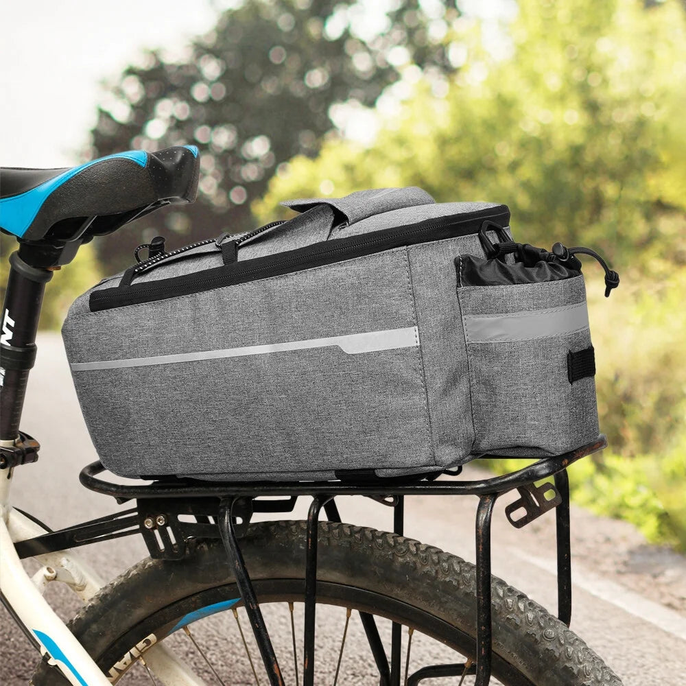 Insulated Trunk Cooler Bag Cycling Bicycle Rear Rack Storage Luggage Bag Reflective MTB Bike Pannier Bag Shoulder Bag I206