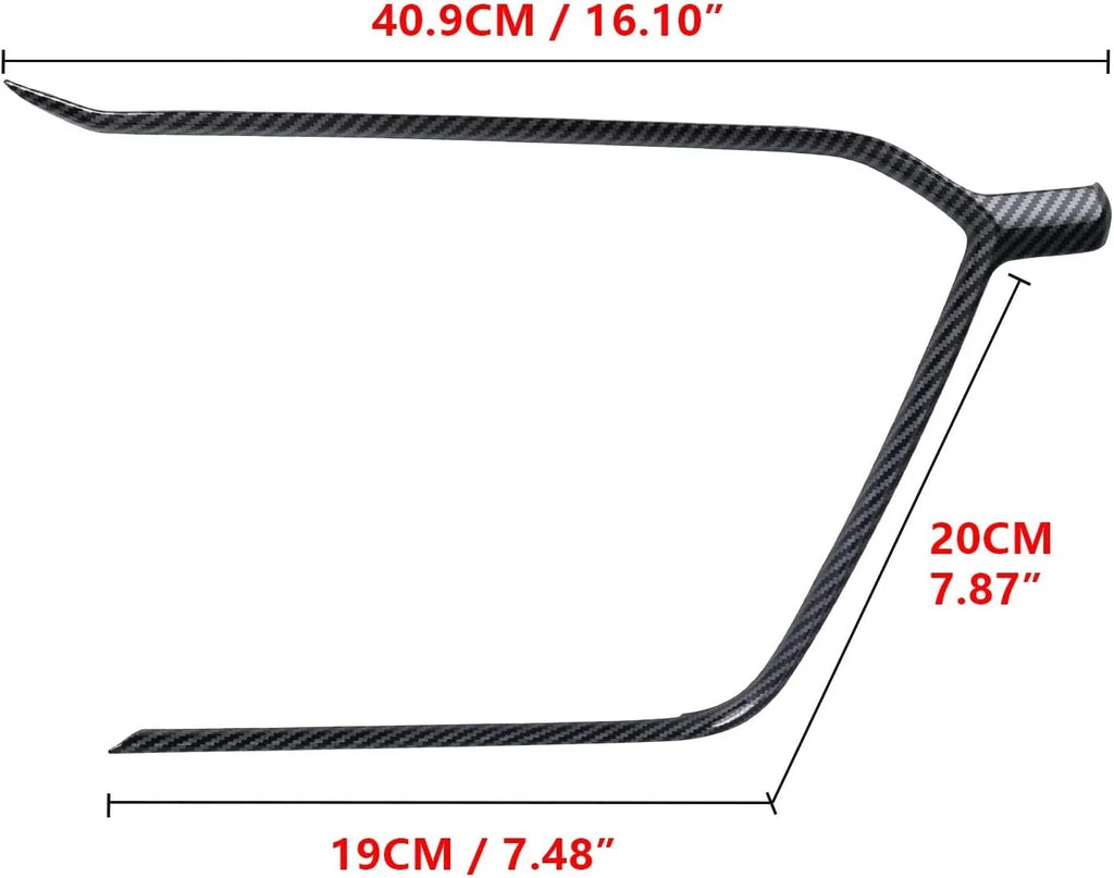 Interior Door Armrest Panel Cover Trim, Carbon Fiber Pattern S343