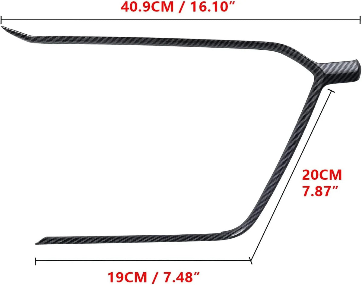 Interior Door Armrest Panel Cover Trim, Carbon Fiber Pattern S343