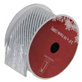 Shiny Silver Diagonal Striped Wired Christmas Craft Ribbon 2.5 x 120 Yards U23740