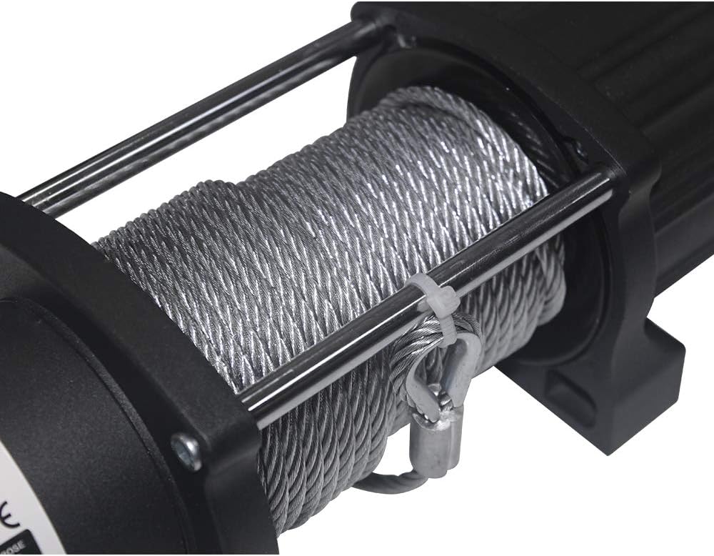 5500 lb. 12V Electric Winch with Galvanized Steel Wire Rope and Wireless Remote Control G7090