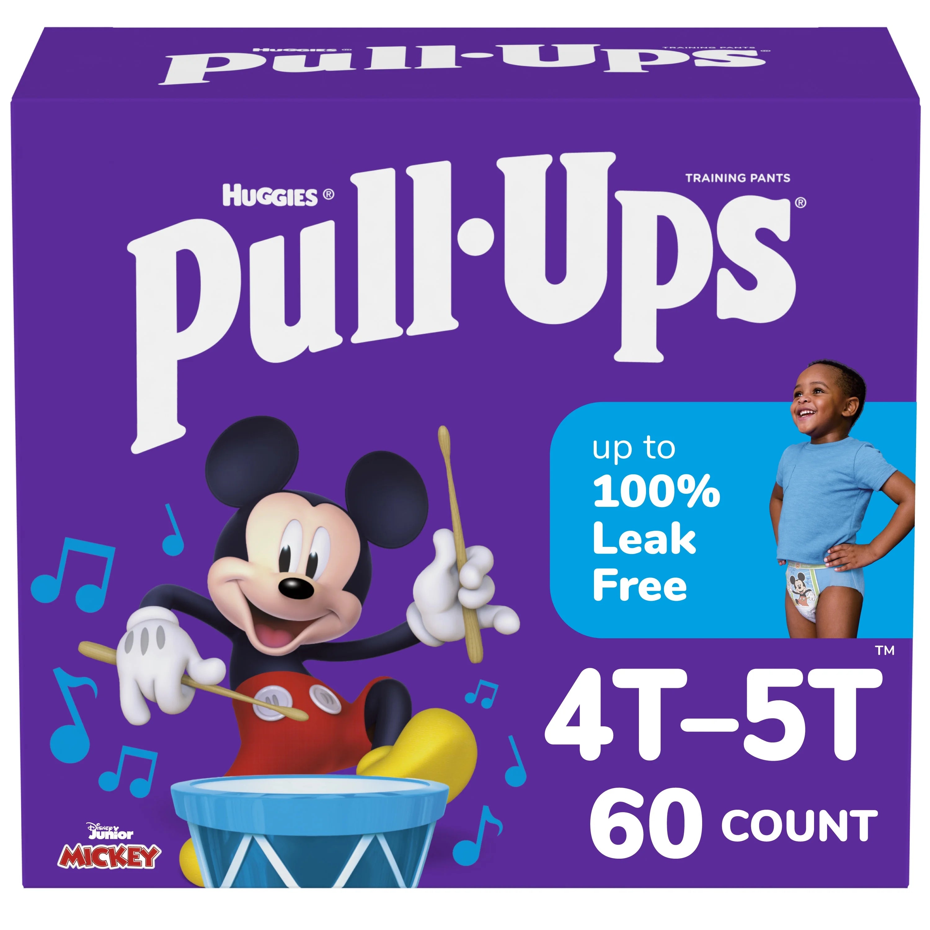 Boys' Potty Training Pants, 4T-5T (38-50 lbs), 60 Count S675990