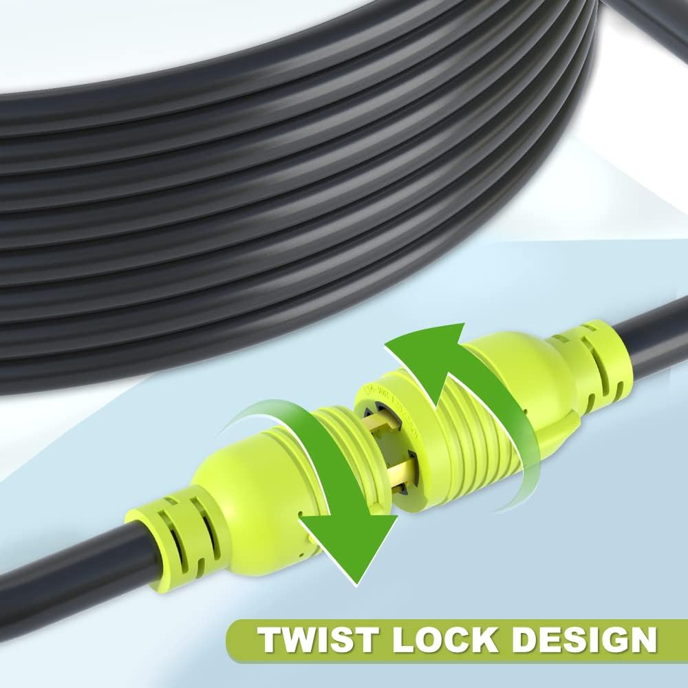 4 Prong 30 Amp Generator Extension Cord, NEMA L14-30P/L14-30R, 10 Gauge SJTW, 50FT E803