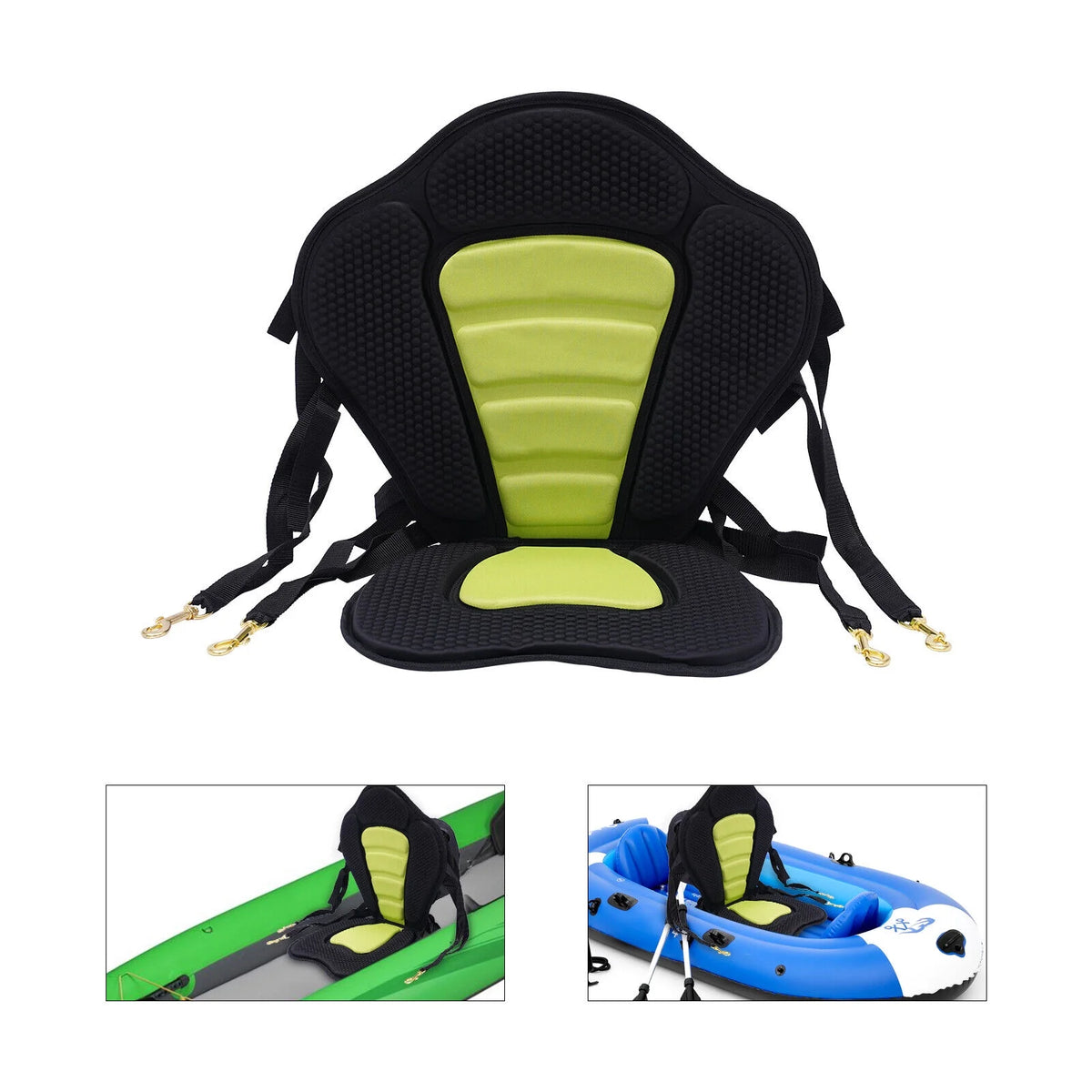 Soft Padded Deluxe Kayak Seat High Backrest Detachable Back Canoe Seat B588499