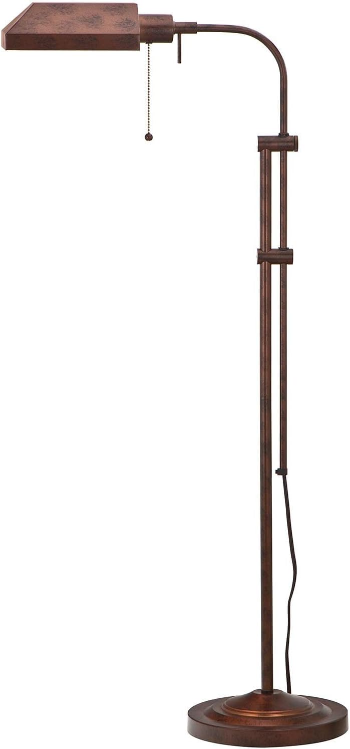 Pharmacy Floor Lamp 46 Inches Adjustable-Height Dark Bronze H962