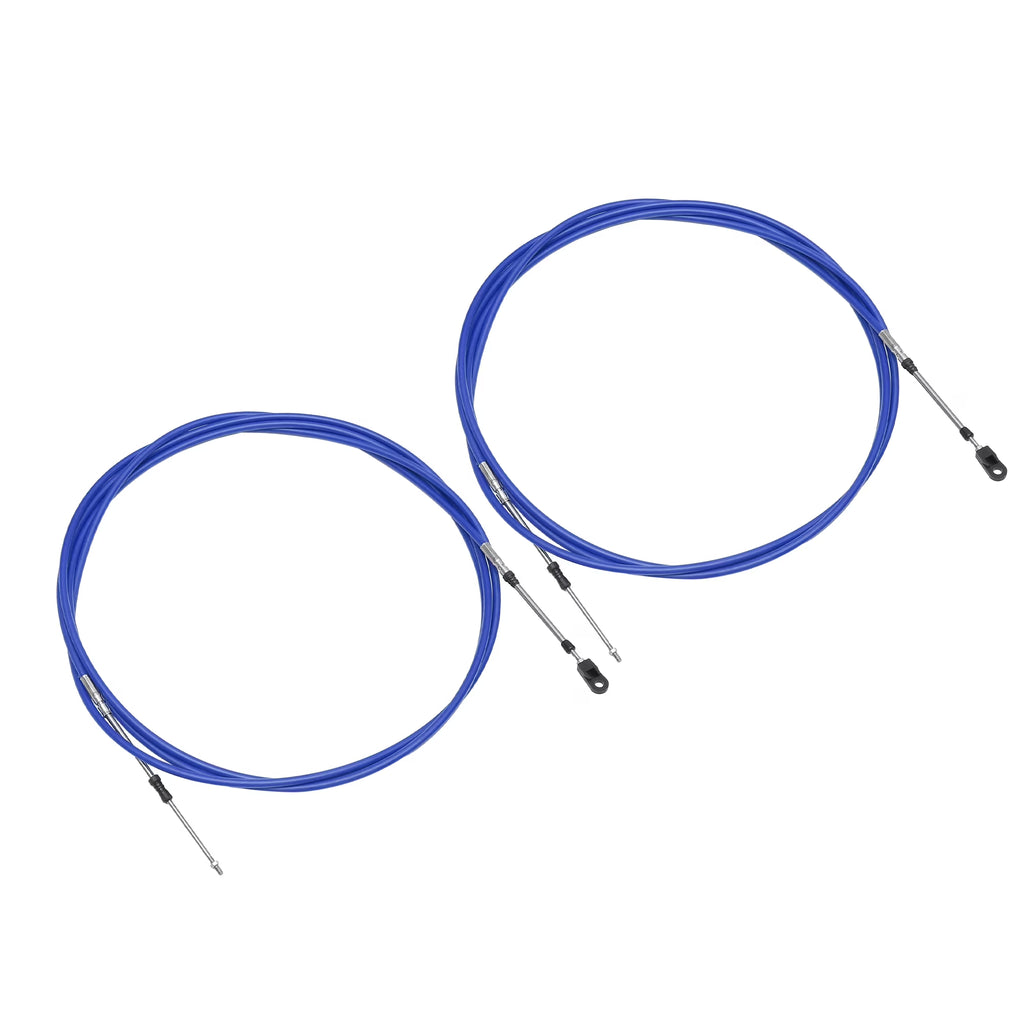 2 Pcs 500cm Marine Boat Throttle Shift Control Cable Blue C98986