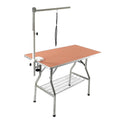Heavy Duty Dog & Cat Grooming Table with Arm, Small, Orange H4487