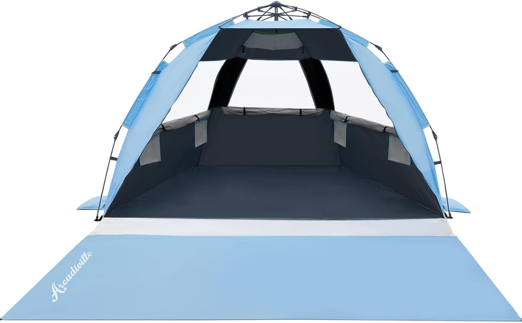 Blue Pop up Beach Tent Sun Shelter 4 Person, Pack of 2 X4657