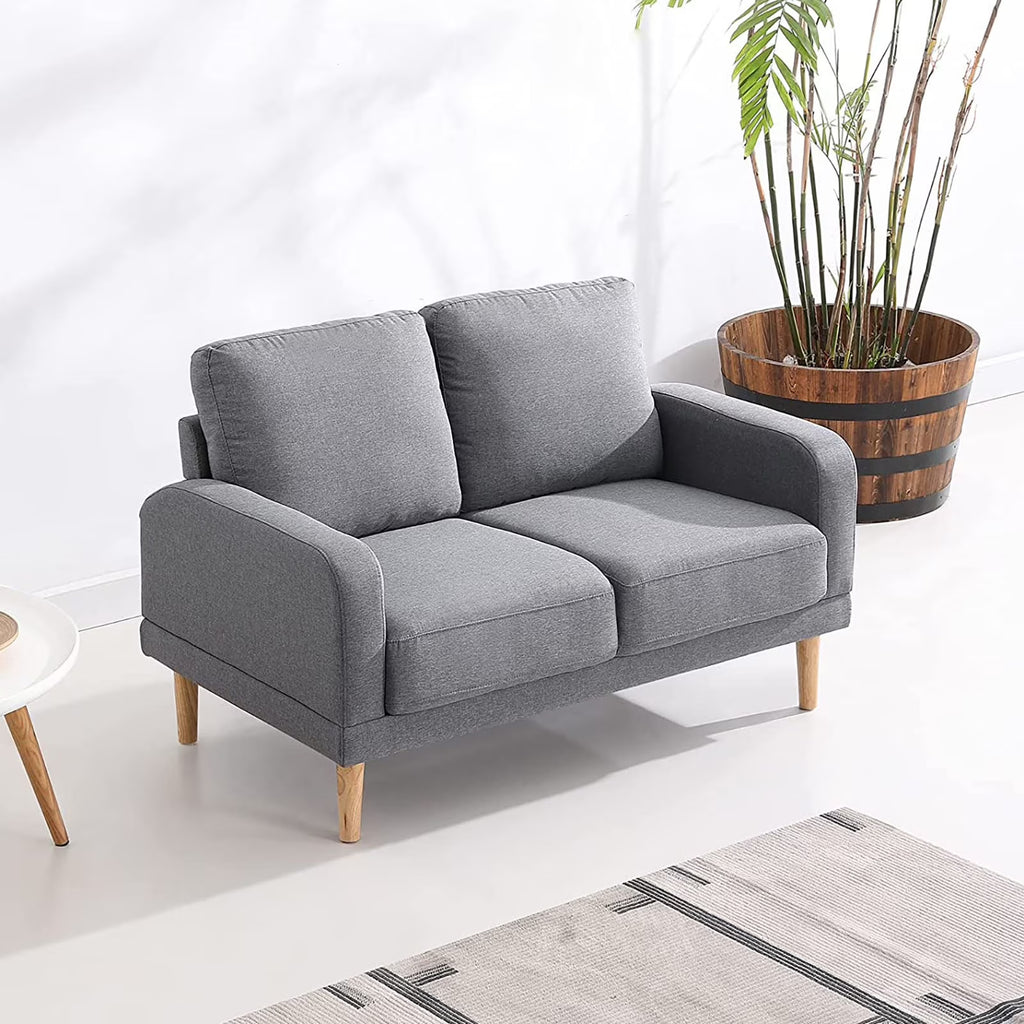 Light Grey 50" Upholstered Loveseat Sofa U769