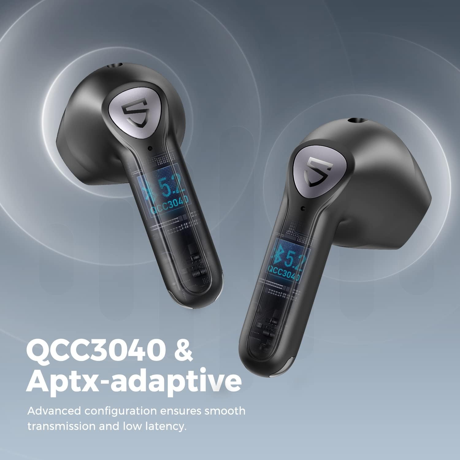 Wireless Earbuds with 14.2mm Driver, Bluetooth V5.2, Four Mic, 17.5 Hrs P414474