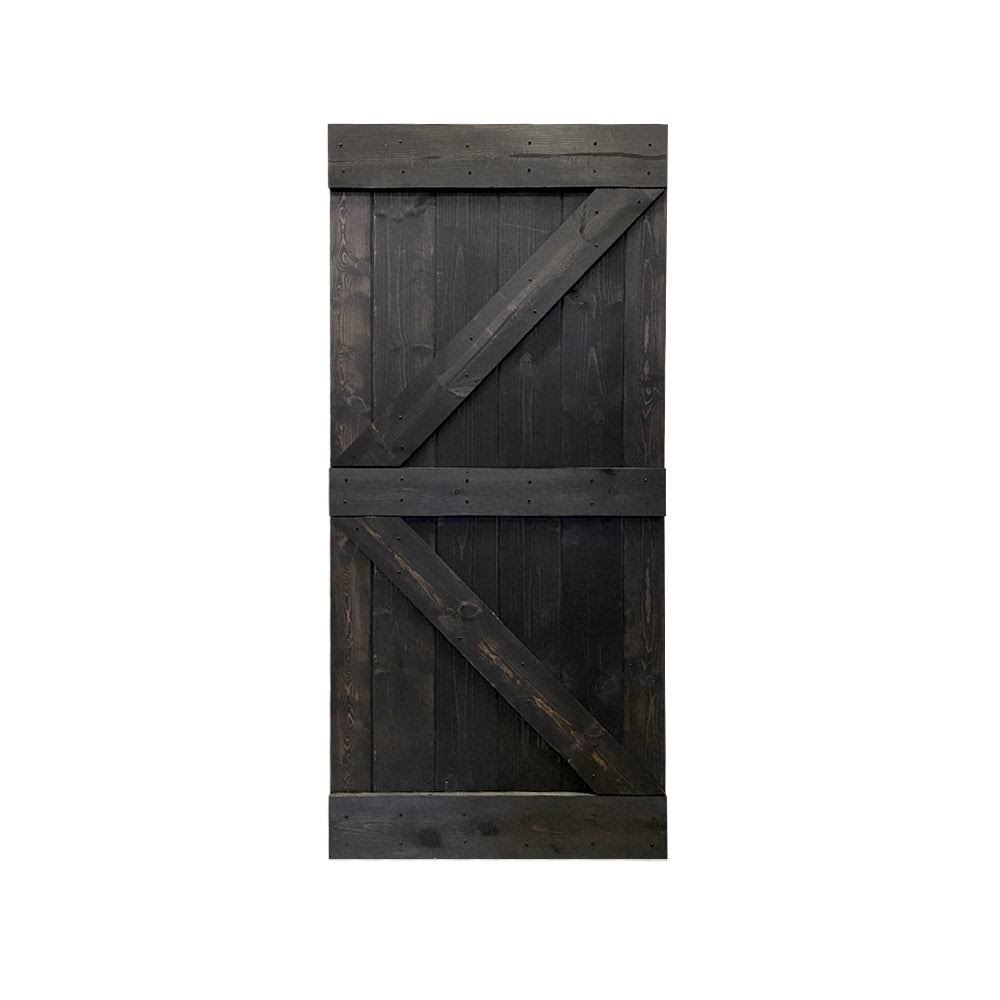 Jungle Green Stained Solid Pine Wood Interior Sliding Barn Door Slab J3713