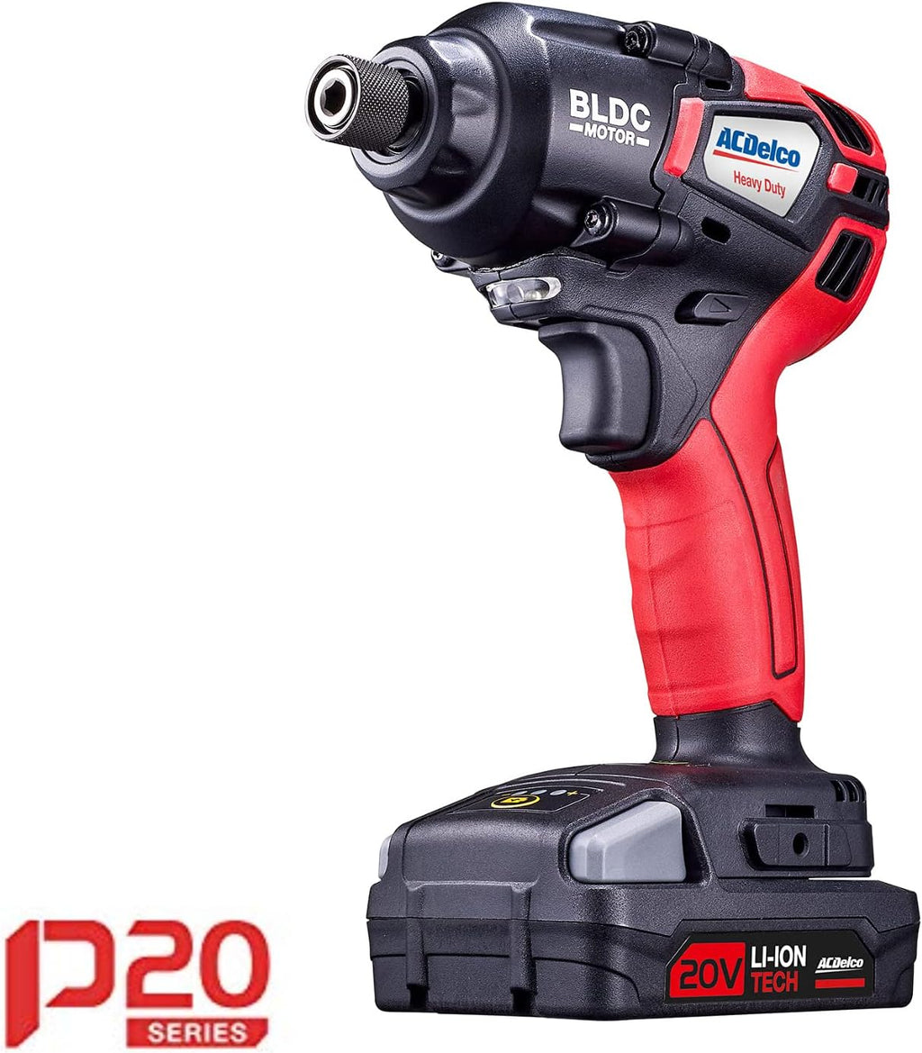 20V Cordless Li-ion 1/4” Brushless Impact Driver Tool Kit P12406