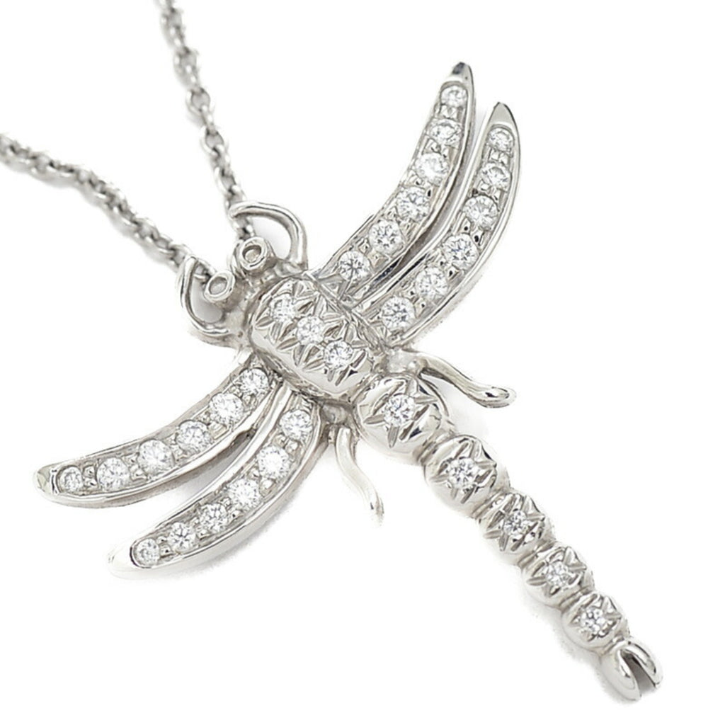 Dragonfly Motif Necklace Pt950 Diamond W172449