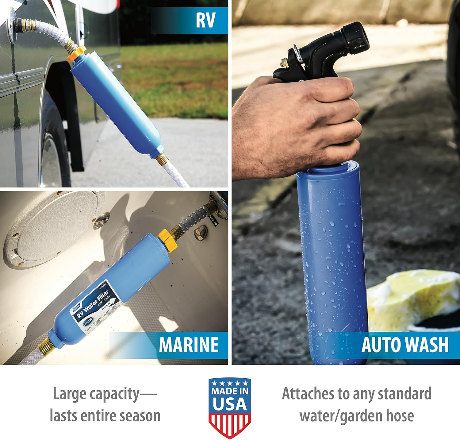 4-Pack Inline RV Water Filter K362