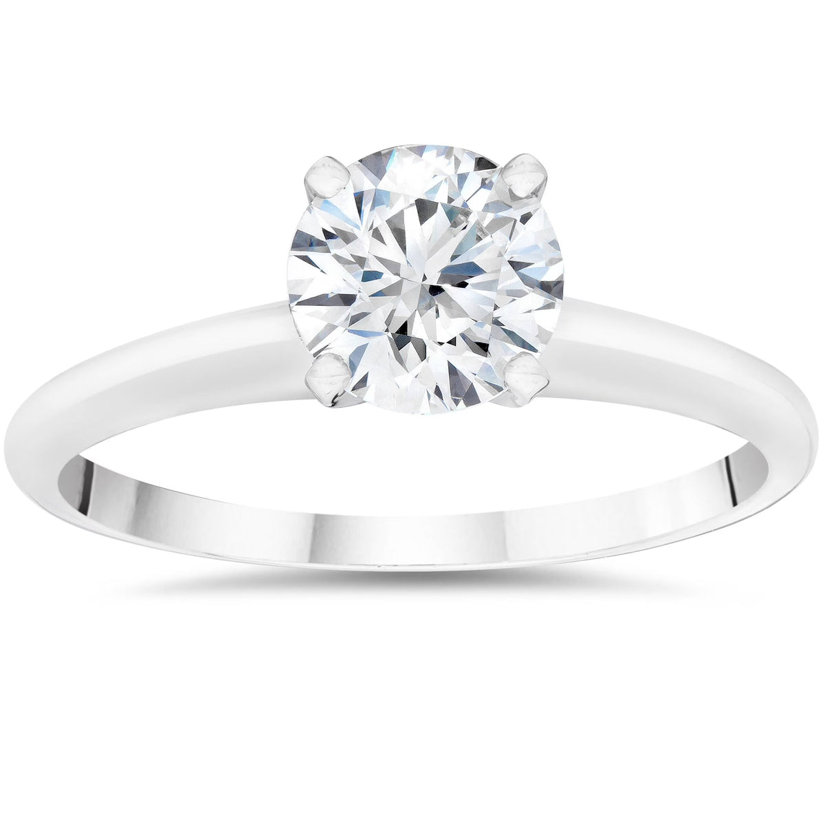 14k White Gold Solitaire Engagement Ring M583
