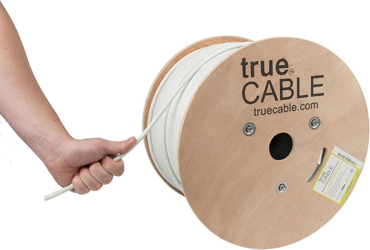 1000ft Black 23AWG Solid Bare Copper Bulk Ethernet Cable W7107
