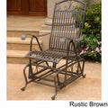Rustic Brown Iron Glider W3849