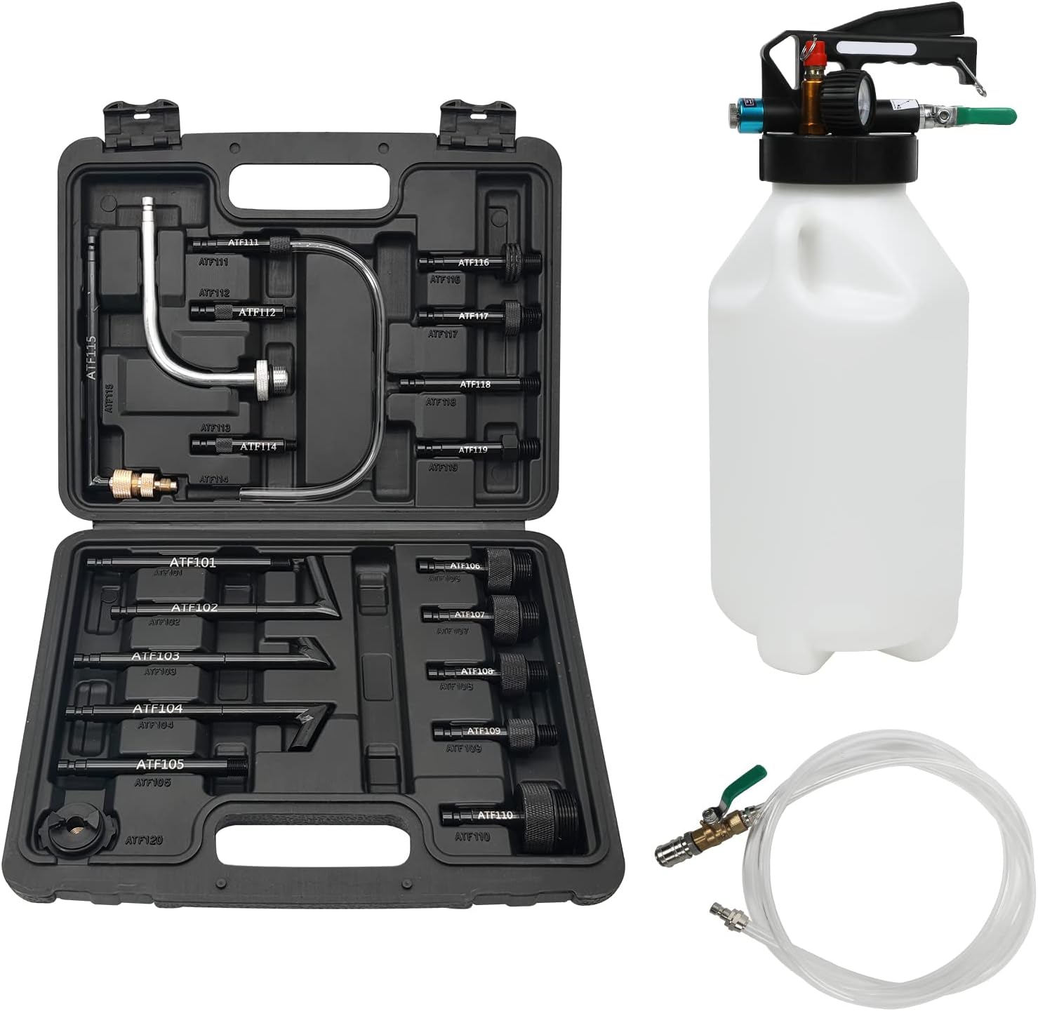 8L Pneumatic Transmission Fluid Pump with 20 PCS Filling Adapters P502