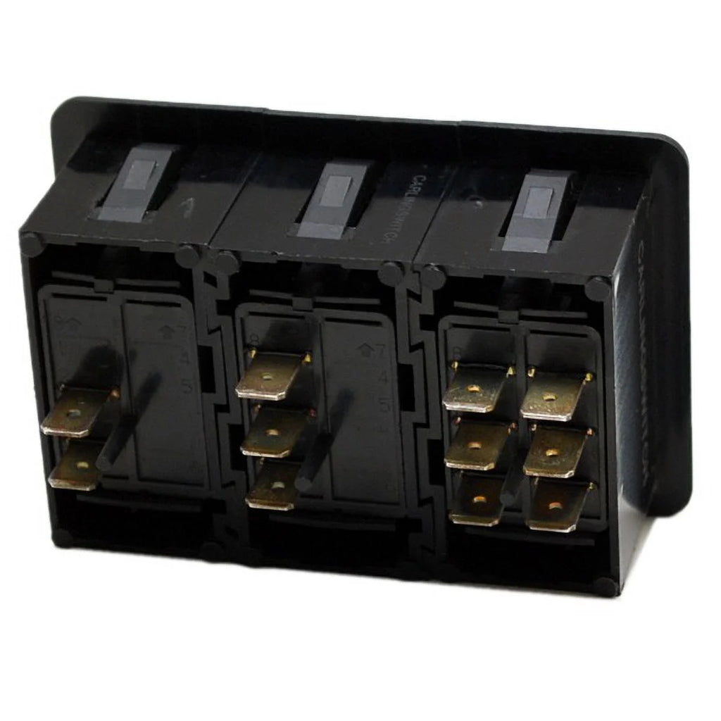 Boat Rocker Switch Assembly 3 3/8 x 2 1/4 Inch Black P832240