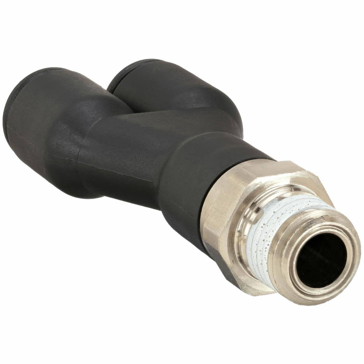 3/8 in Plastic/Metal Combination Y Adapter, Black L867