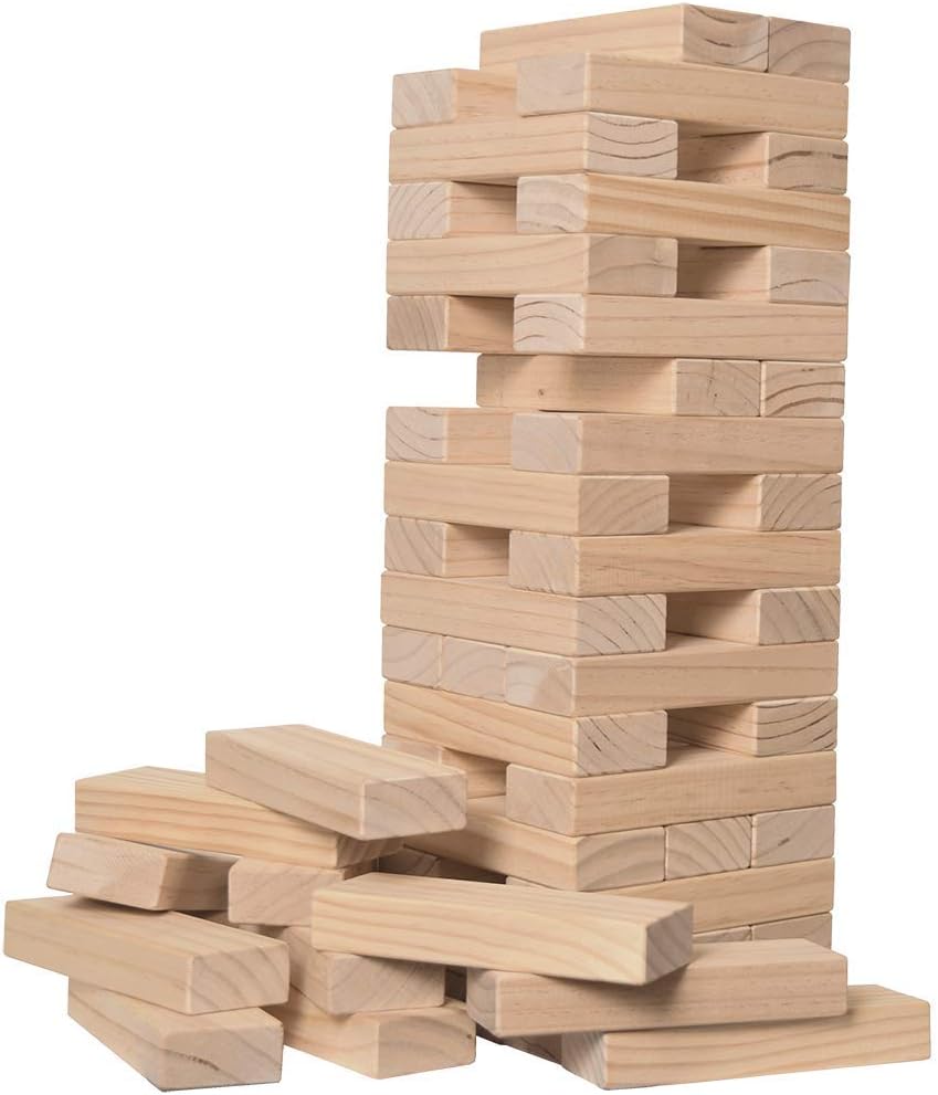 Jumbo Wood Stacking Lawn Yard Game with Carry Bag T732095