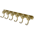 6 Position Tie & Belt Rack Unlacquered Brass C616
