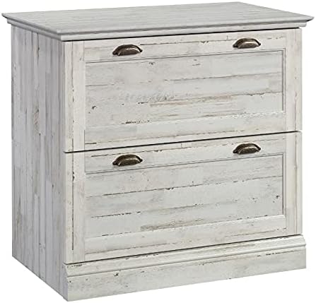 White Plank Finish Lateral File Cabinet D78275
