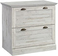 White Plank Finish Lateral File Cabinet D78275