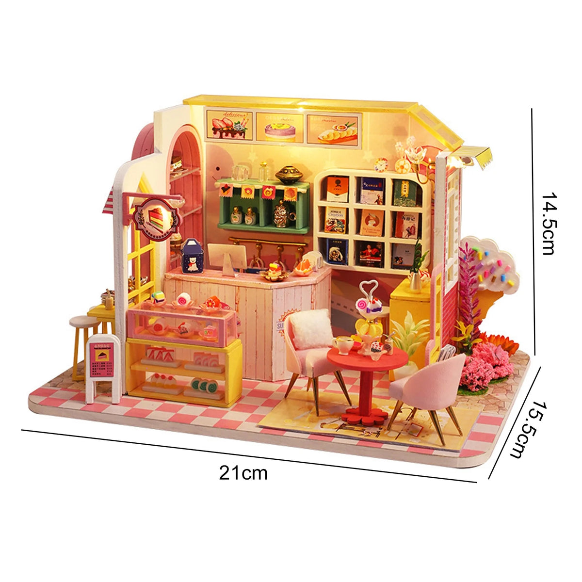 Wooden 3D Dessert Shop Miniature Dollhouse Puzzle M994