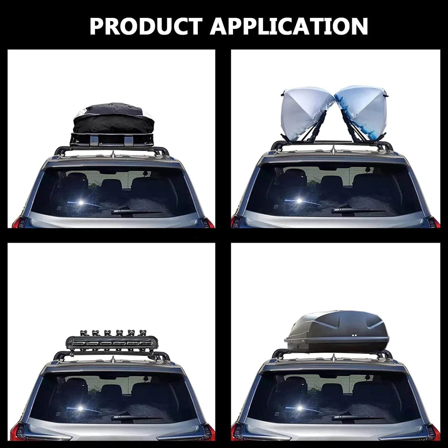 Black Lockable Roof Rack Crossbars V81289
