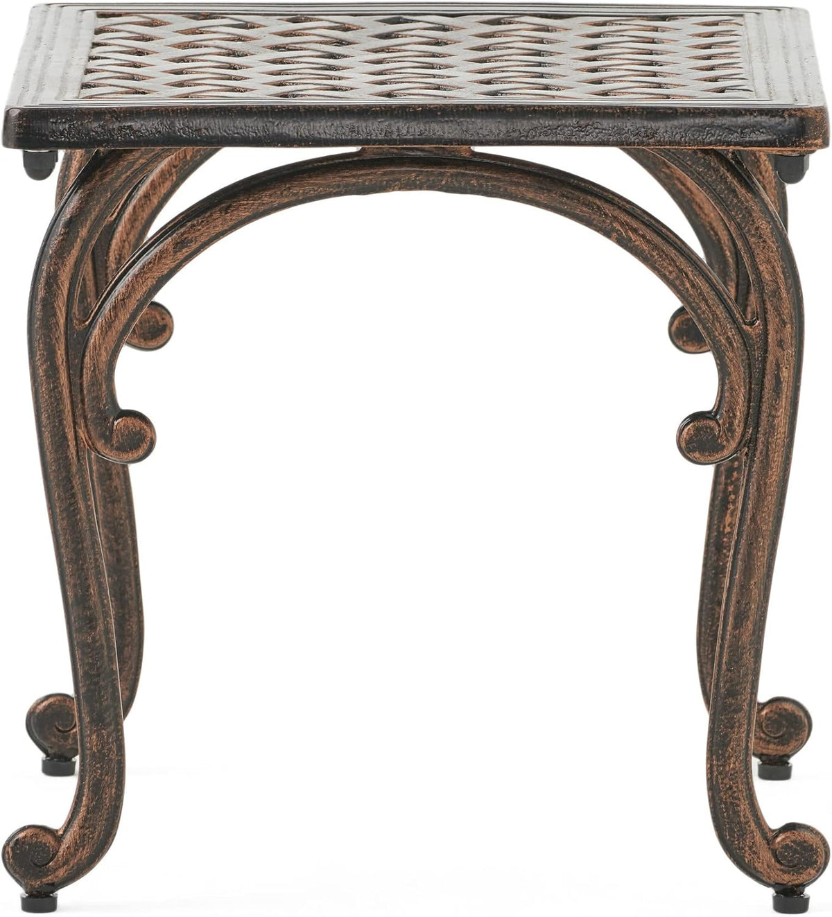 Shiny Copper Outdoor Cast End Tables, 2-Pcs Set C771
