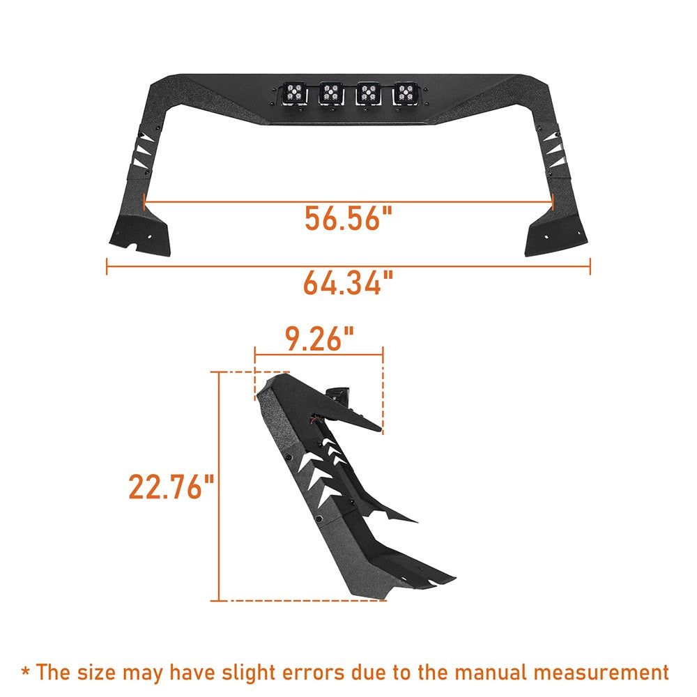 Windshield Visor Frame Cover Roof Sun Cowl Body Armor P328086