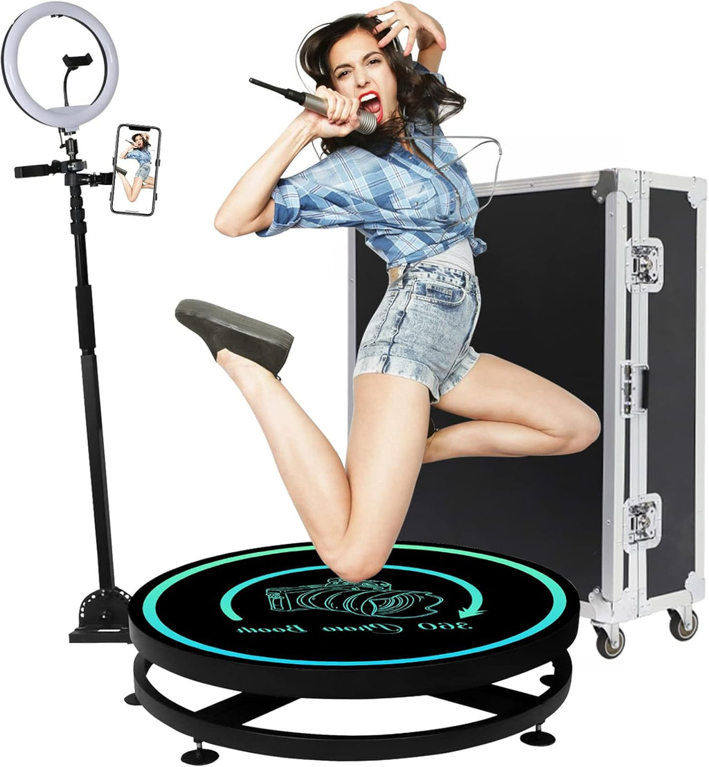 360 Photo Booth Machine with Ring Light Z980031