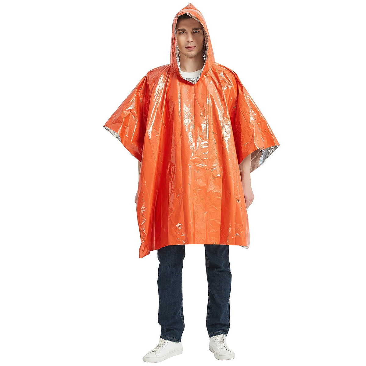 Thermal Poncho Sleeping Bag Tent Shelter Raincoat J833434