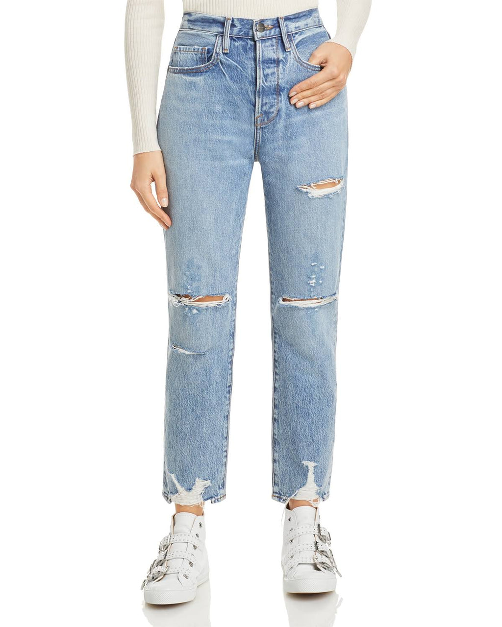 Cascade Blue Rips Size 27 Jeans P1891