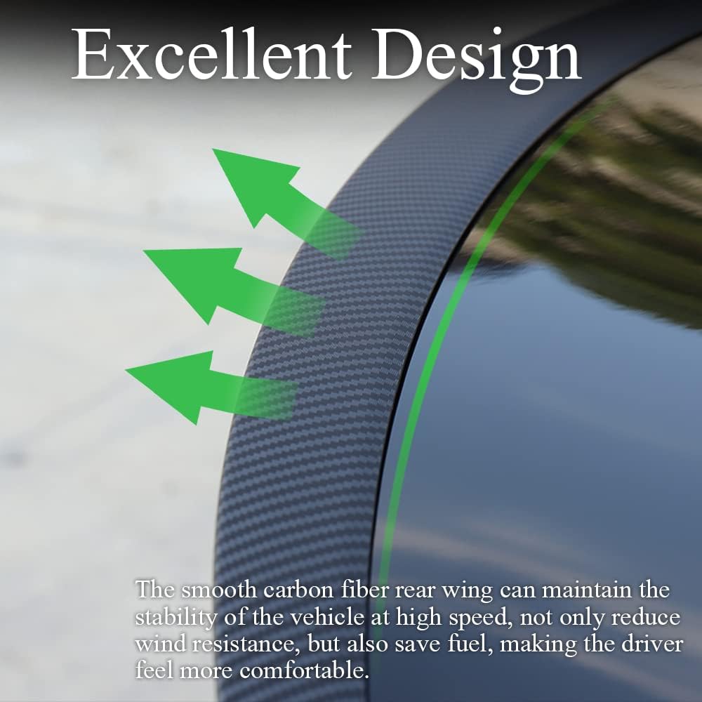 Matte Carbon Fiber Rear Trunk Spoiler B408939