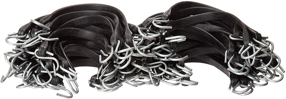 Pack of 25 41 inch Rubber Bungee Cords with Metal S Hooks D644