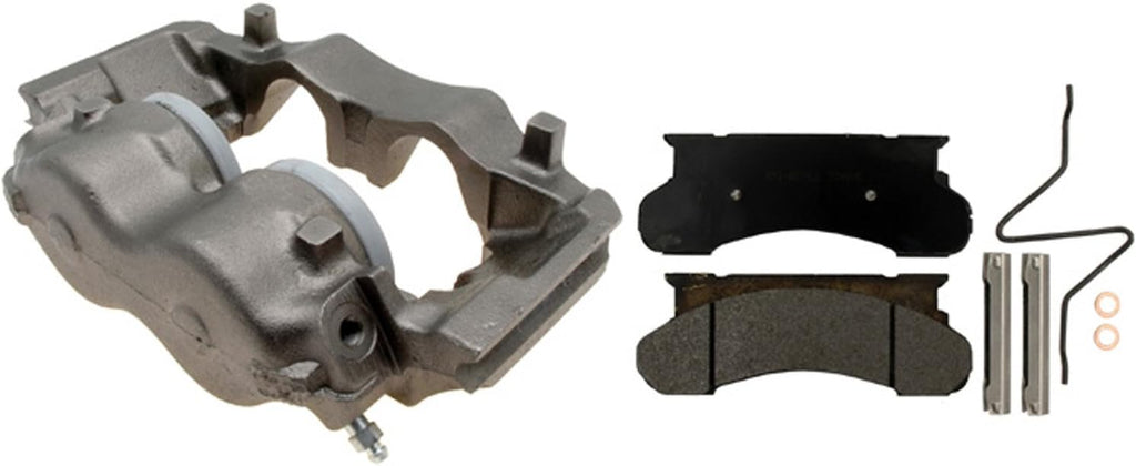 Front Passenger Side Disc Brake Caliper Assembly with Semi-Metallic Pads B9908