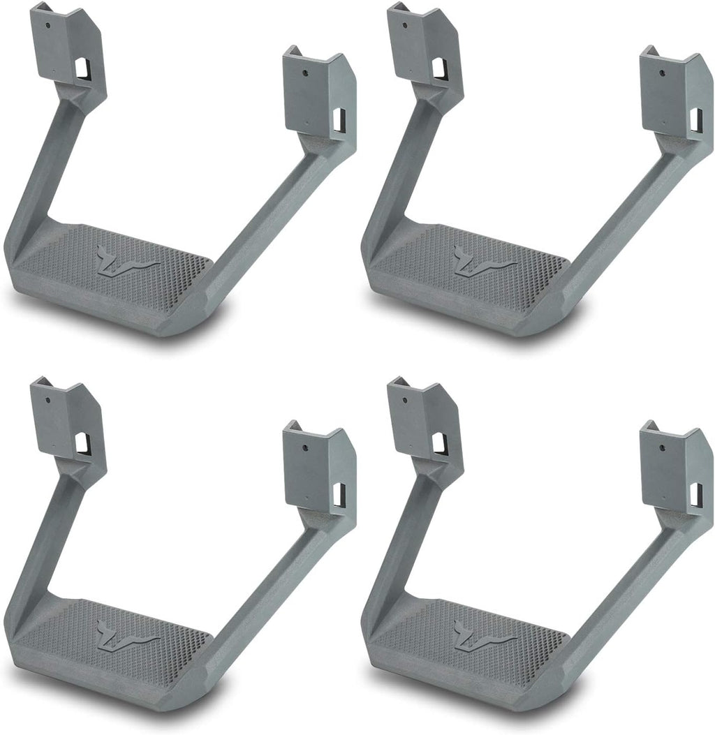 Black Powder Coated Side Step Set, 2 Pieces (1 Pair), Includes Mounting Brackets J531