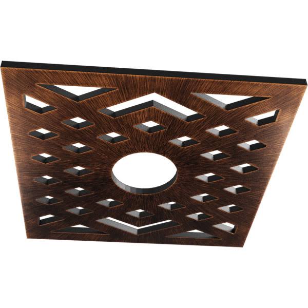 30x22OD x 7 3/4x22ID x 1x22P Chevron PVC Pierced Ceiling Medallion P320456