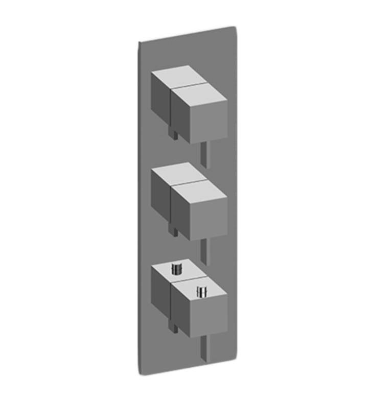 Olive Bronze Three Hole Vertical Thermostatic Valve Square Trim Plate R63242