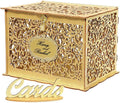 Gold Wedding Card Box with Lock U25430