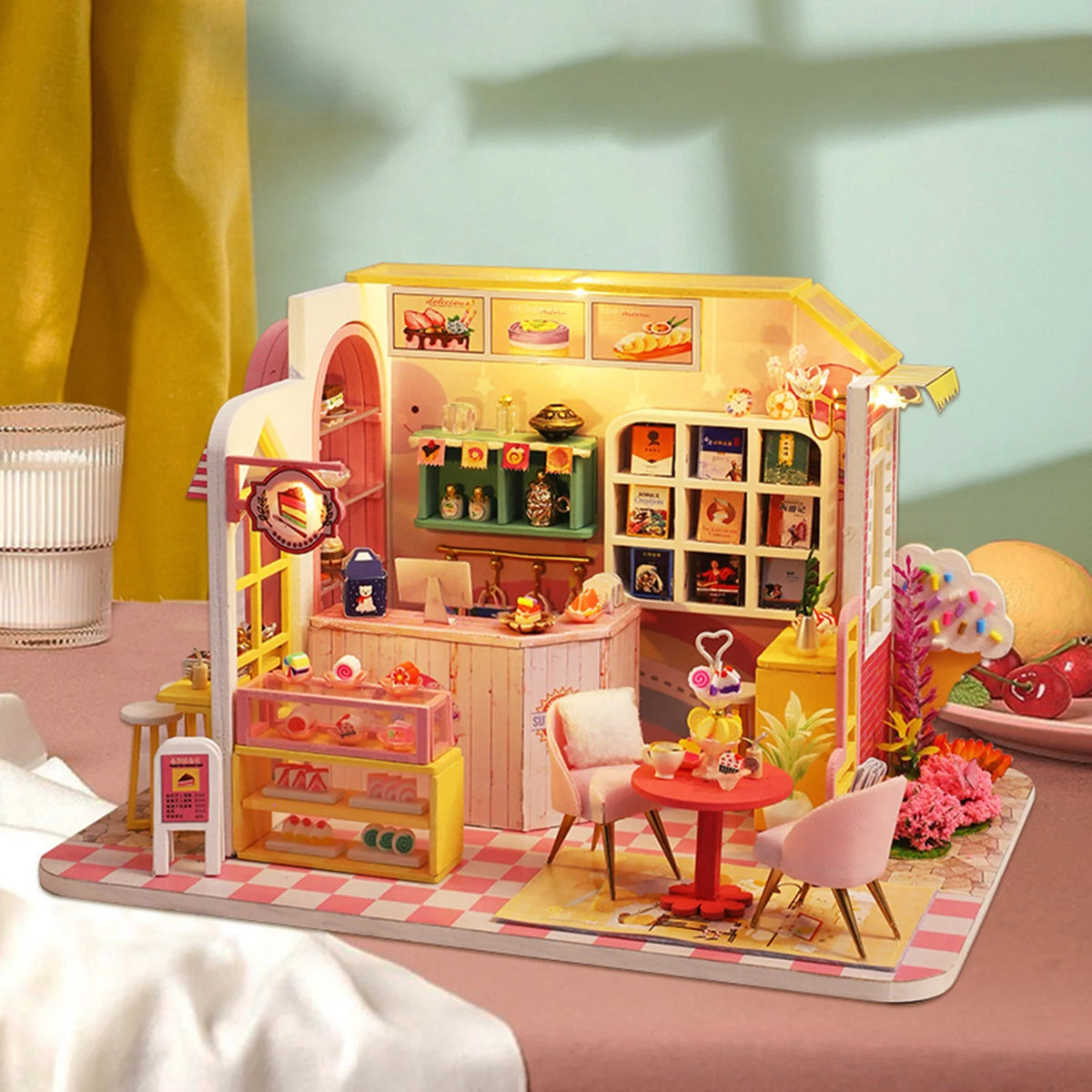 Wooden 3D Dessert Shop Miniature Dollhouse Puzzle M994