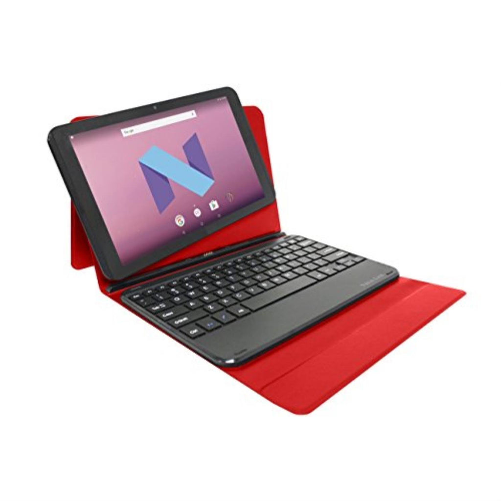 Red 10.1 IPS 16 GB Tablet with Docking Keyboard Case Stand T376