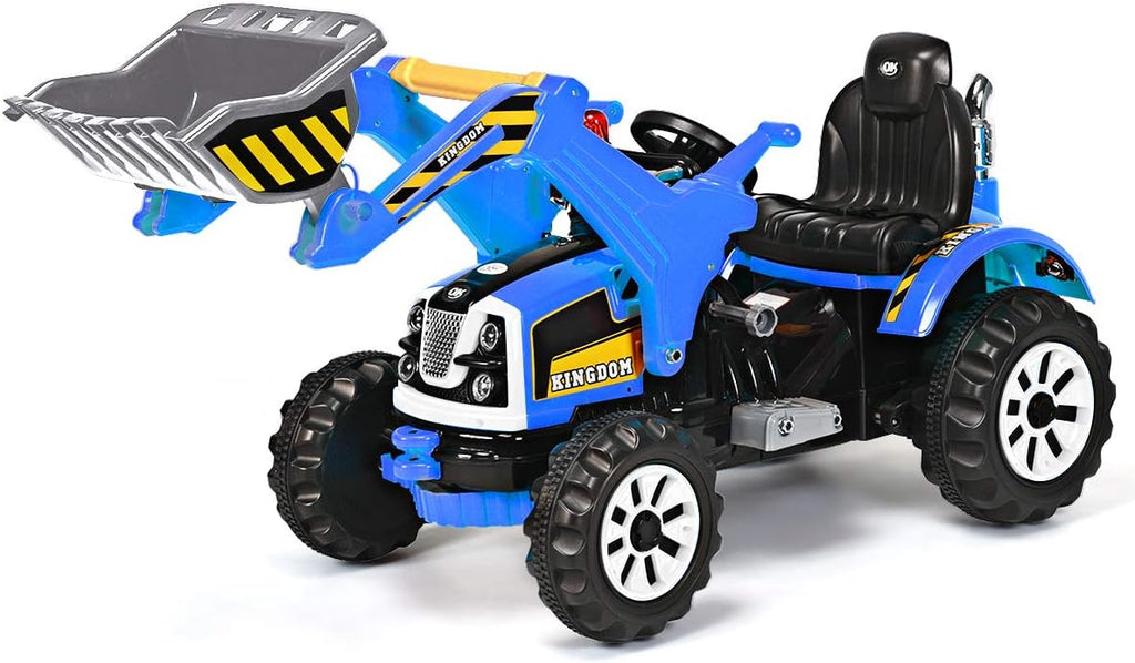 12V Battery Powered Kids Ride On Excavator with Front Loader Digger J4642