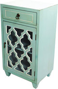 Aqua Distressed Single Drawer Storage Cabinet S210907