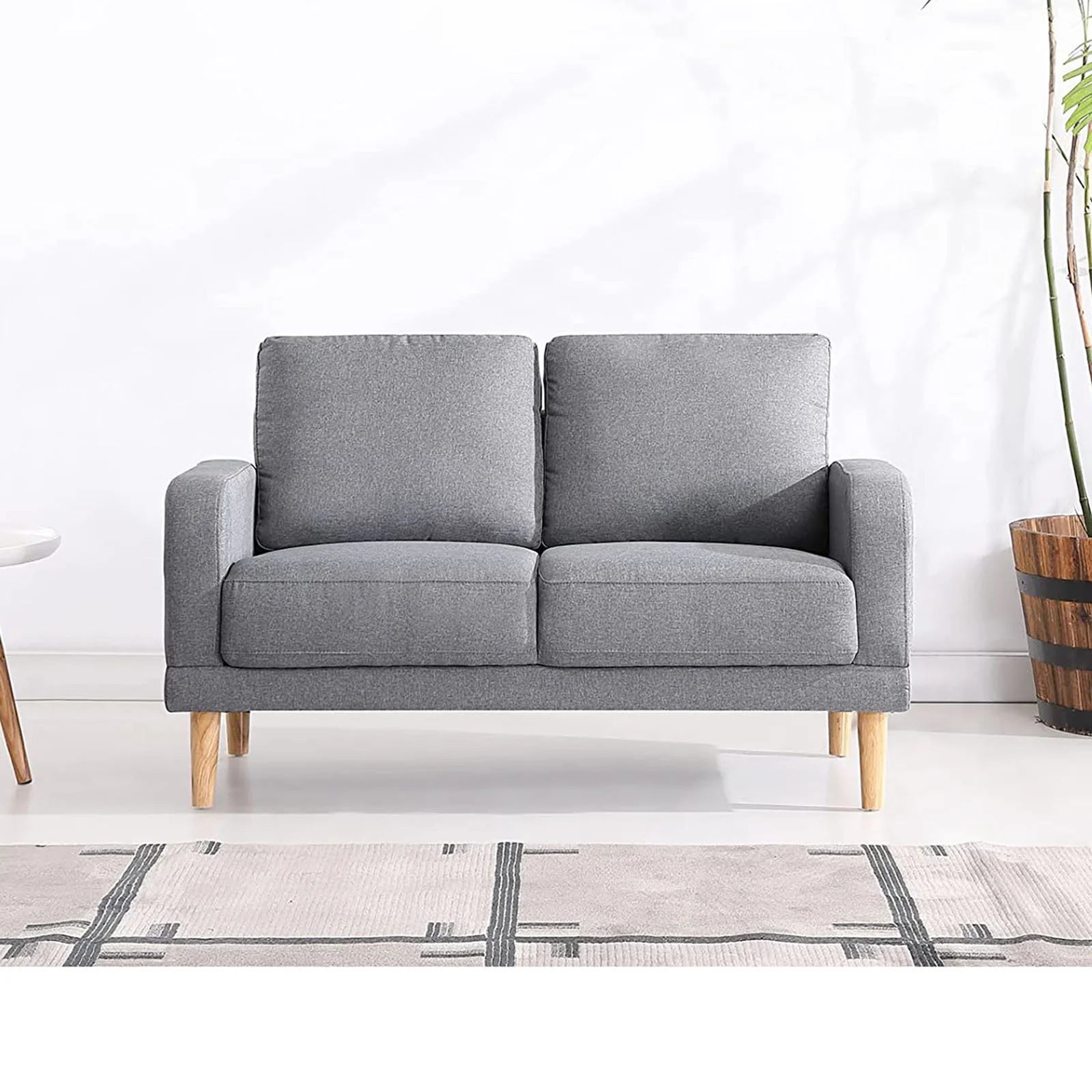Light Grey 50" Upholstered Loveseat Sofa U769