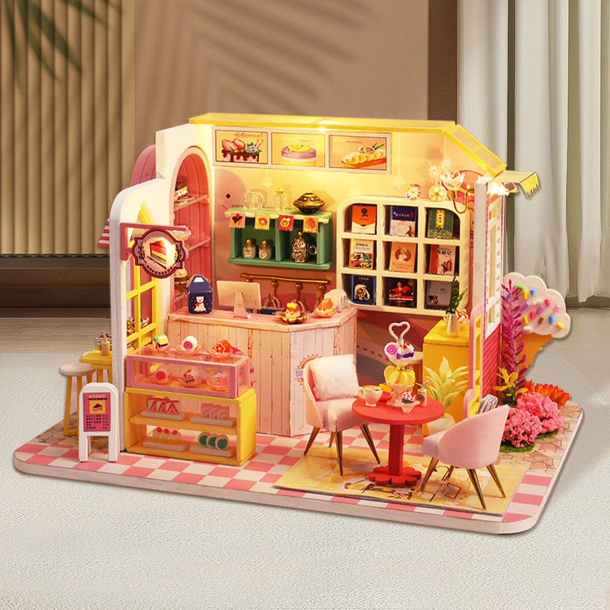 Wooden 3D Dessert Shop Miniature Dollhouse Puzzle M994
