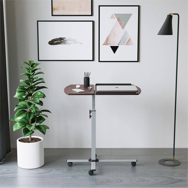Adjustable Laptop Cart Mahogany E165